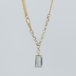 FOB Necklace - Bi-Color Aquamarine | GF