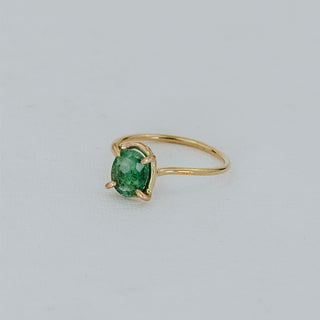 Prong Set Crystal Ring - Emerald