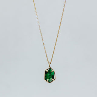 Emerald Slice Necklace - 14k