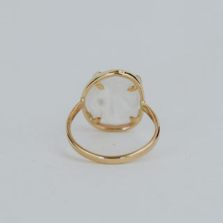 Rose Cut Gemstone Ring - Moonstone 14k