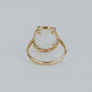 Rose Cut Gemstone Ring - Moonstone 14k