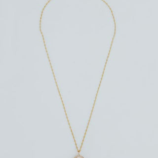 Prong Set Shell Necklace - Granulated Cowrie