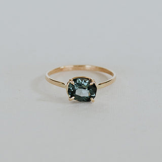 Prong Set Gemstone Ring - Grey Spinel 14k