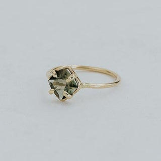 Prong Set Gemstone Ring - Sunstone 14k