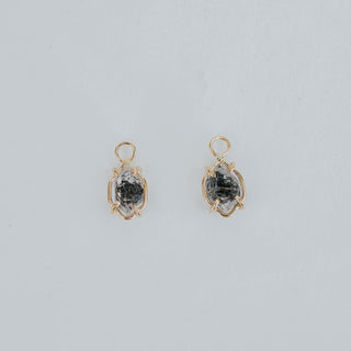 Charm Hoops - Prong Set Herkimer Diamonds