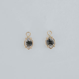Clasp Hoop Earrings - Prong Set  Herkimer Diamonds