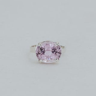 Wide Prong Set Gemstone Ring - Kunzite | Sterling Silver