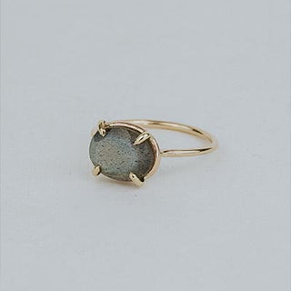 Prong Set Gemstone Ring - Labradorite | 14k