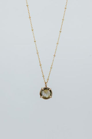 Crystal Ball Necklace - Petite Labradorite