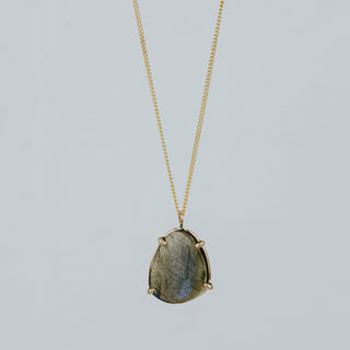 Rose Cut Gemstone Necklace - Labradorite