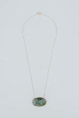 wings hawaii Prong Set Stone Necklace - Labradorite in 14k gold fill thumbnail