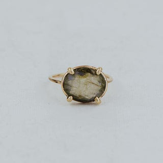 Prong Set Gemstone Ring - Labradorite