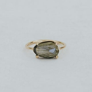 Rose CutGemstone Ring - Labradorite