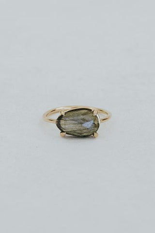 Rose CutGemstone Ring - Labradorite