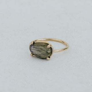 Rose CutGemstone Ring - Labradorite