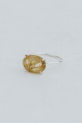 wings hawaii prong set oval rutilated quartz ring in sterling silver  thumbnail
