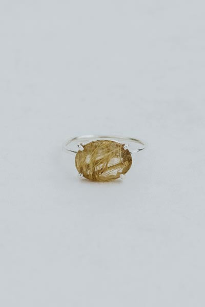 wings hawaii prong set oval rutilated quartz ring in sterling silver 