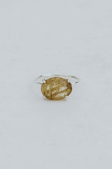 wings hawaii prong set oval rutilated quartz ring in sterling silver  thumbnail