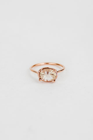 Prong Set Gemstone Ring - Sunstone 14k Rose Gold