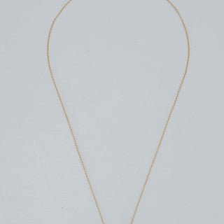Prong Set Gemstone Necklace - Tourmaline 14K Yellow Gold