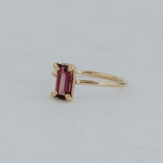 Prong Set Gemstone Ring - Garnet