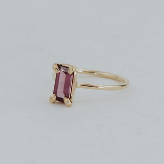Prong Set Gemstone Ring - Garnet