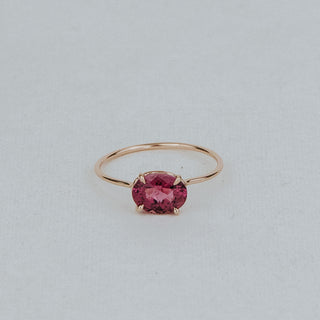Prong Set Gemstone Ring - Tourmaline 14k Rose Gold