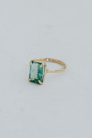 Aqua Tourmaline Grace Ring | 14k