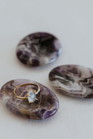 Petite Prong Set Gemstone Ring - Moonstone
