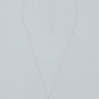 Teardrop Crystal Ball Necklace - Rutilated Quartz 14k