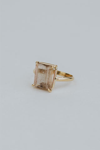 Prong Set Gemstone Ring - Imperial Topaz 14K