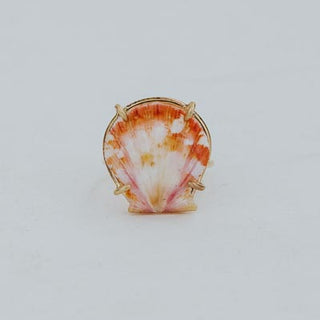 Prong Set Sunrise Shell Ring - GF