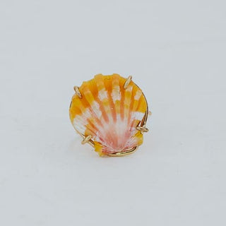 Prong Set Sunrise Shell Ring - GF