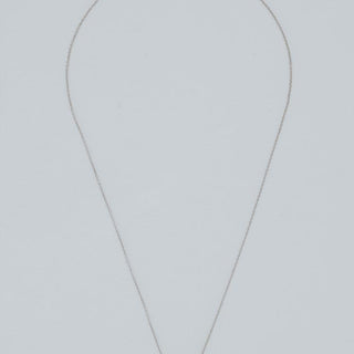 Prong Set Gemstone Necklace - Sunstone 14k WG