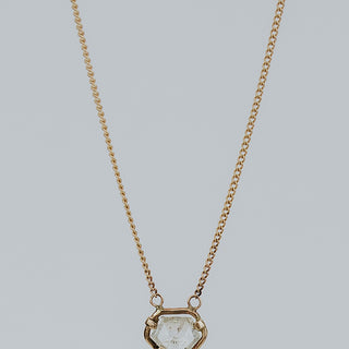 Diamond Shield Necklace - 14k