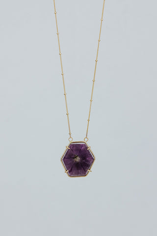 Trapiche Amethyst Slice Necklace