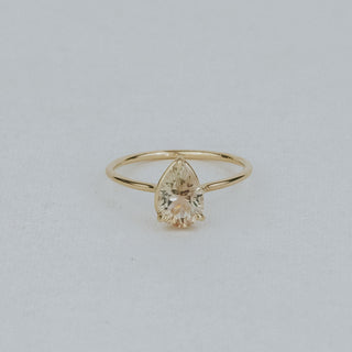 Teardrop Sunstone Ring - 14K Yellow Gold