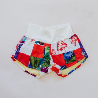 Vintage Aloha Pau Hana Shorts - Aloha Quilt Red