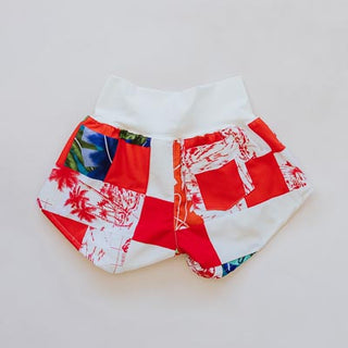 Vintage Aloha Pau Hana Shorts - Aloha Quilt Red