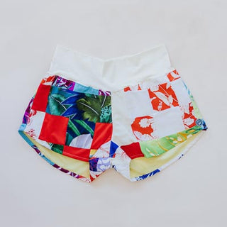 Vintage Aloha Pau Hana Shorts - Aloha Quilt Red