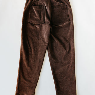 Retro Pocket Pants - Brown Corduroy