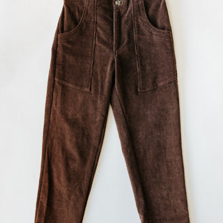 Retro Pocket Pants - Brown Corduroy