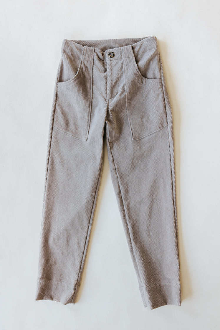 Retro Pocket Pants - Khaki Corduroy
