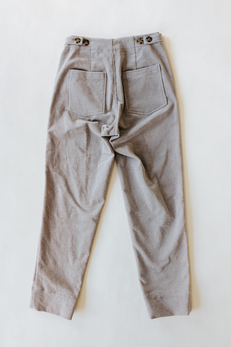 Retro Pocket Pants - Khaki Corduroy