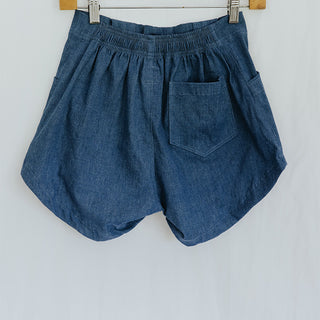 Retro Pocket Shorts - Blue Chambray Twill