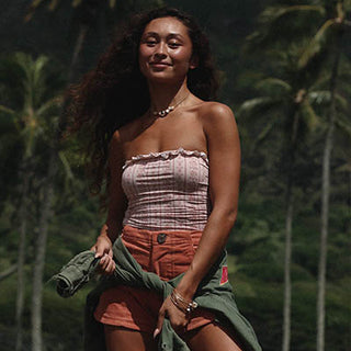 Retro Pocket Shorts - Coral Corduroy