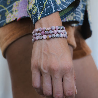 Stretchy Bracelet - Rhodochrosite