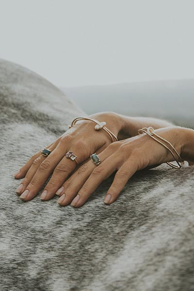 Prong Set Labradorite Ring