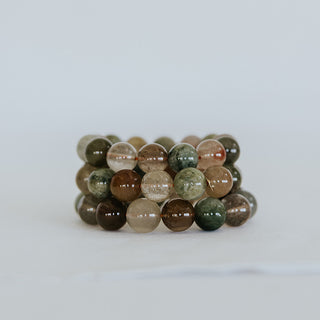 Stretchy Bracelet Large - Rutilated Quartz