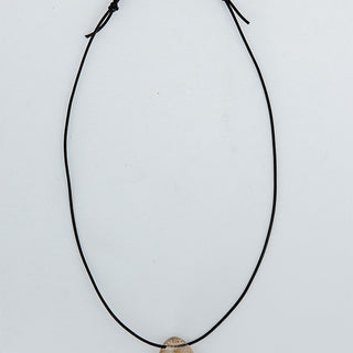 Leather Necklace - Rutilated Quartz